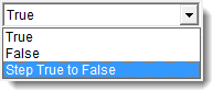 Parameter Boolean Step True to False